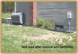 tank removal from home