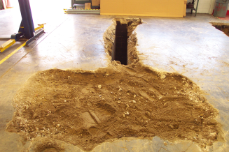 Hydraulic lift after removal