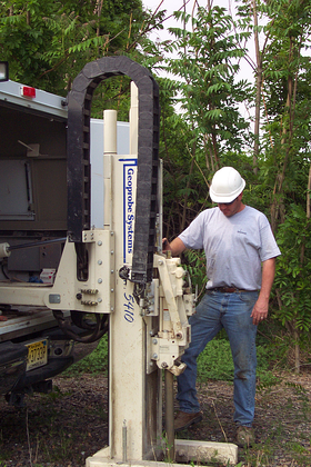 Geoprobe soil sampling