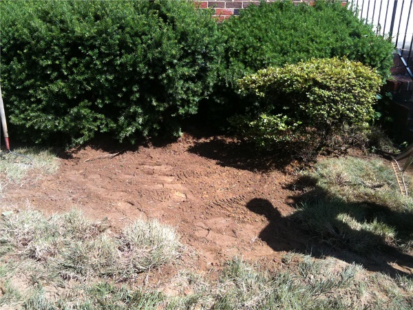 Tank location after backfill. Property owner only needs to add grass seed and water.