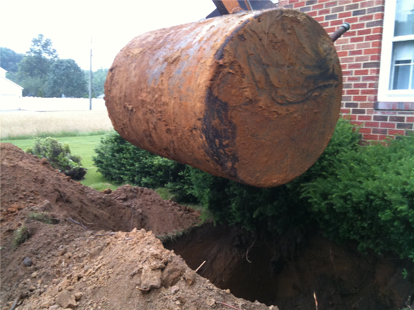 Oil tank removed.