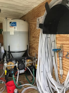 foam tank filling