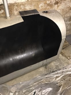 Basement oil tank cleaning