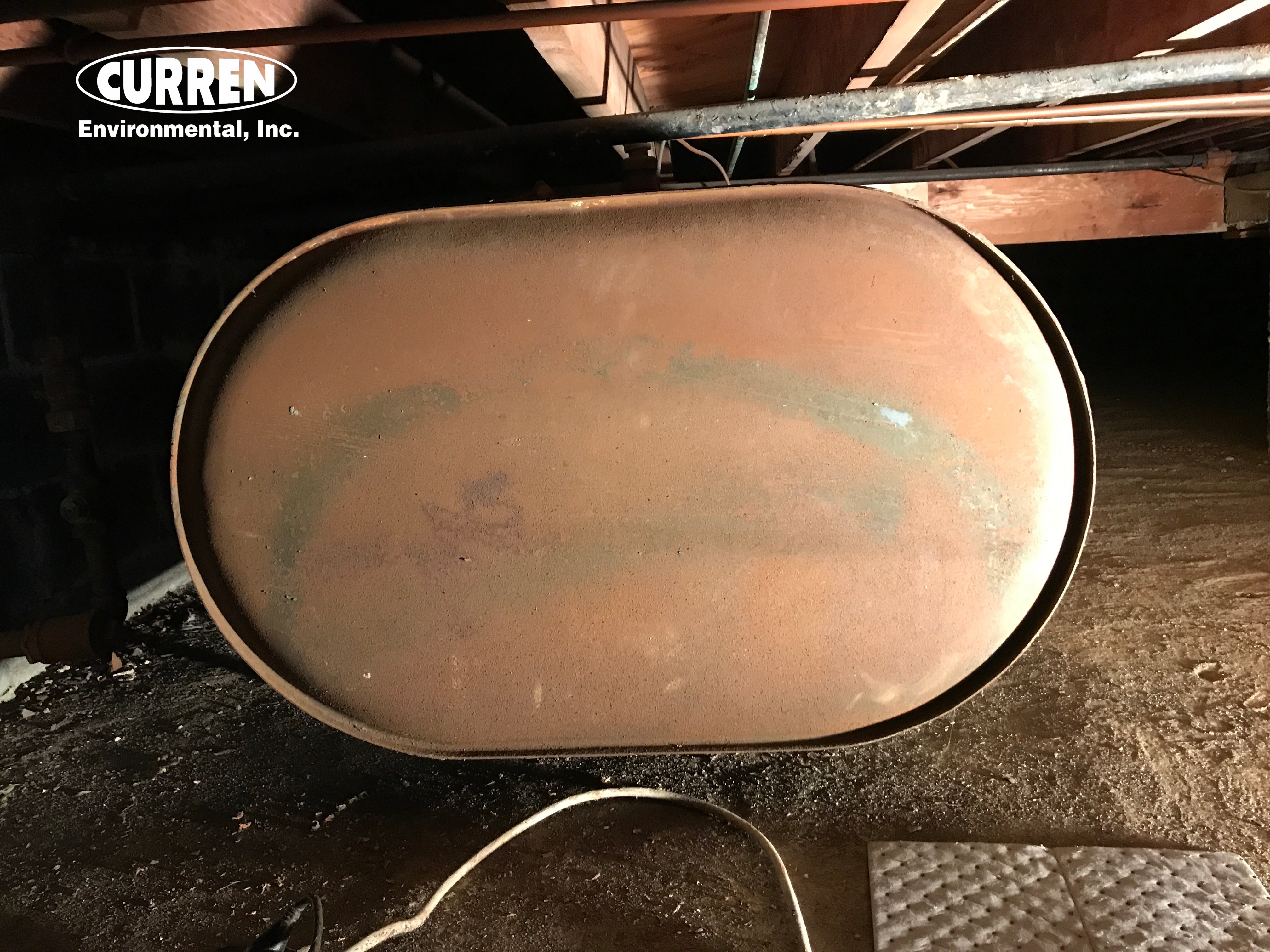basement oil tank leaks