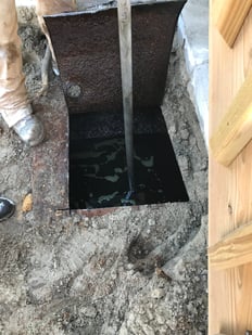 Under stairs oil tank removal