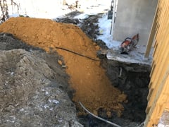 Removal underground oil tank stairs