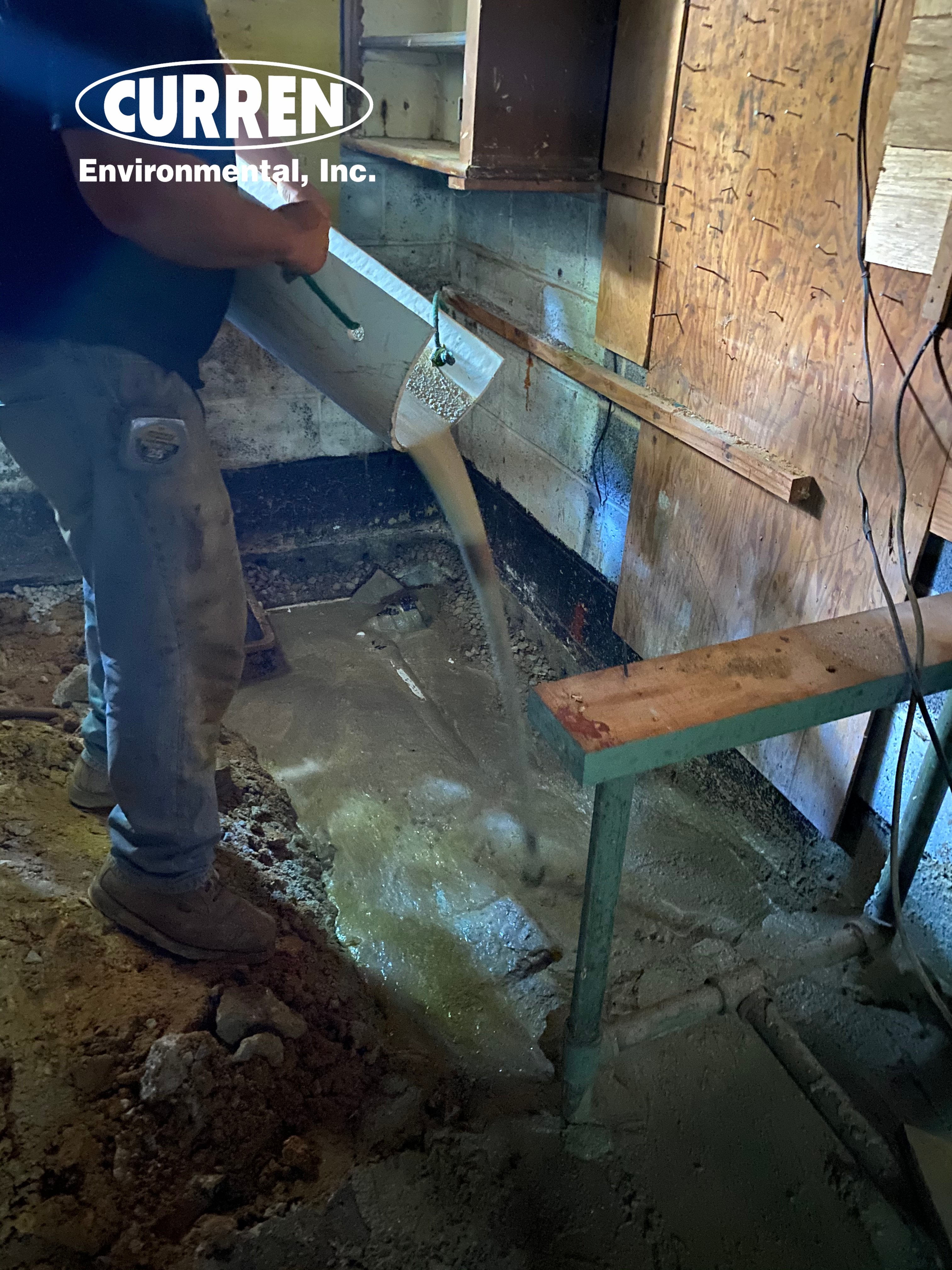 basement oil tank leak