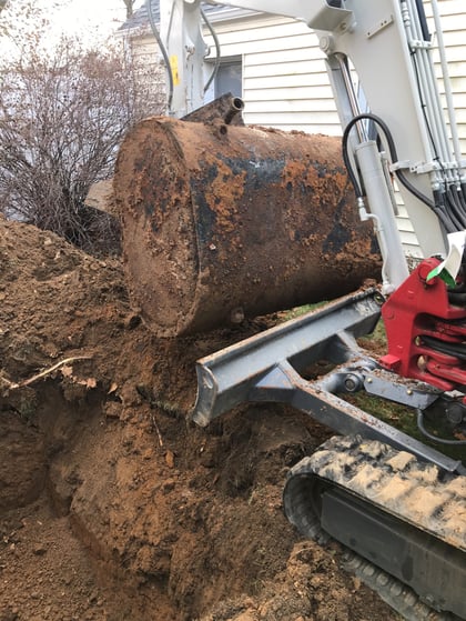 290 gallon tank AST was buried