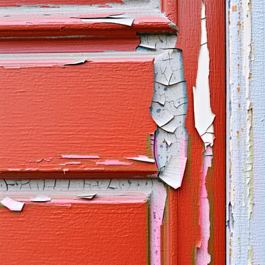 Lead paint chipped wall or door Older home-1