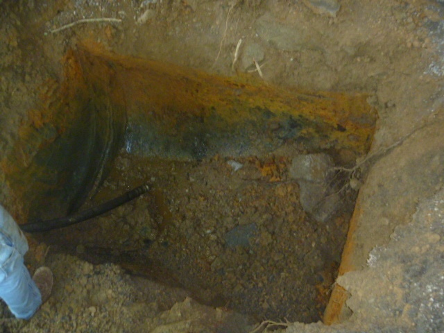 Heating oil tank excavation