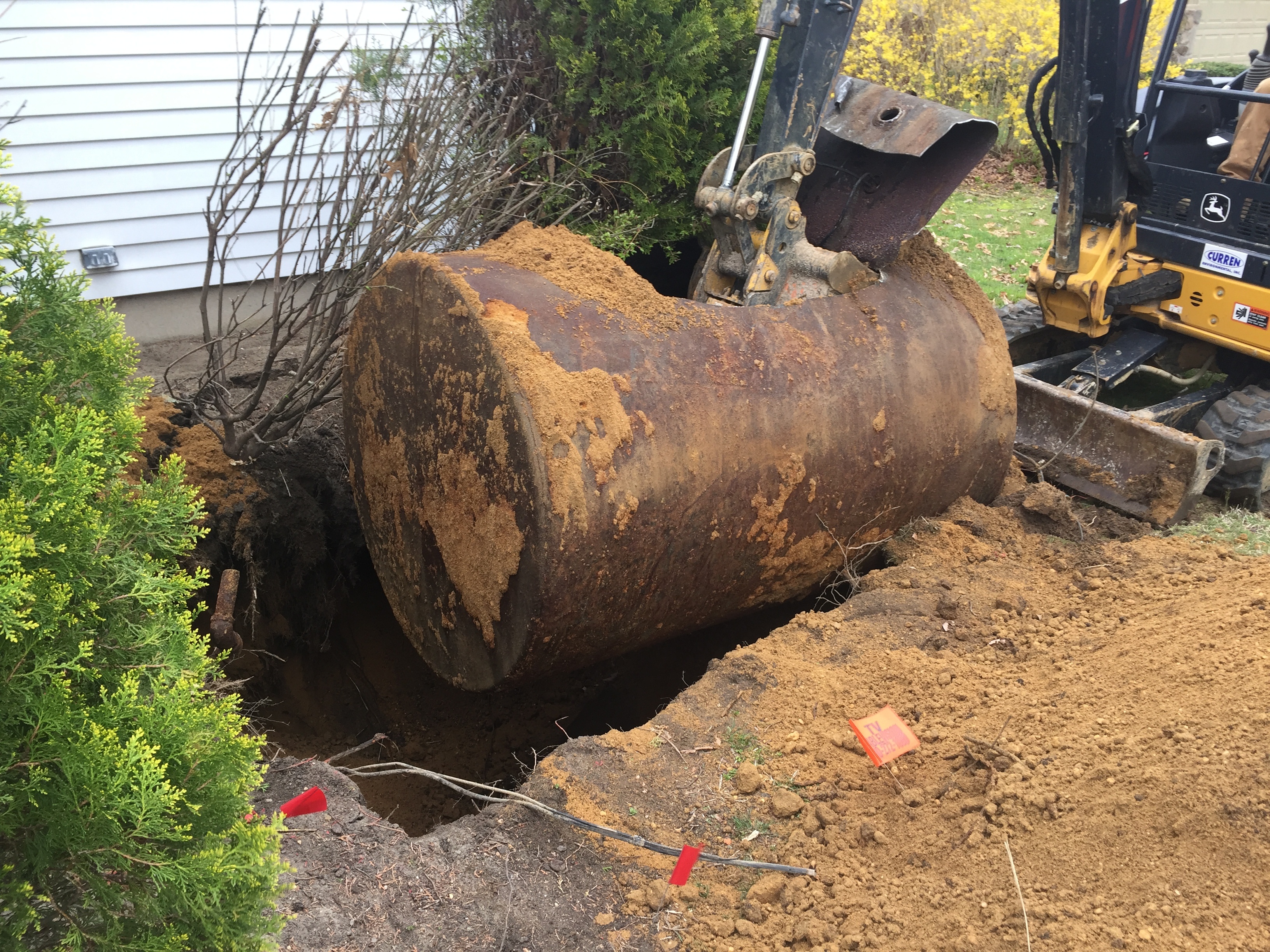 how long does it take to remove an oil tank?