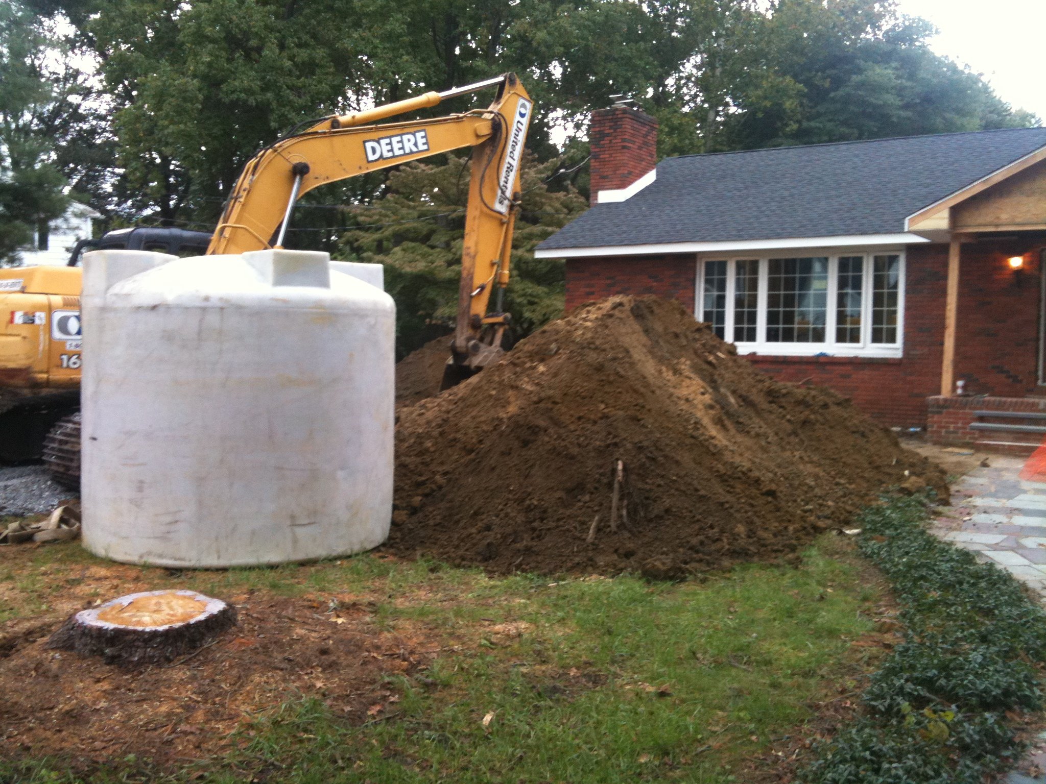 removing an oil tank