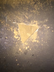 soil sampling coupon cut in bottom of tank