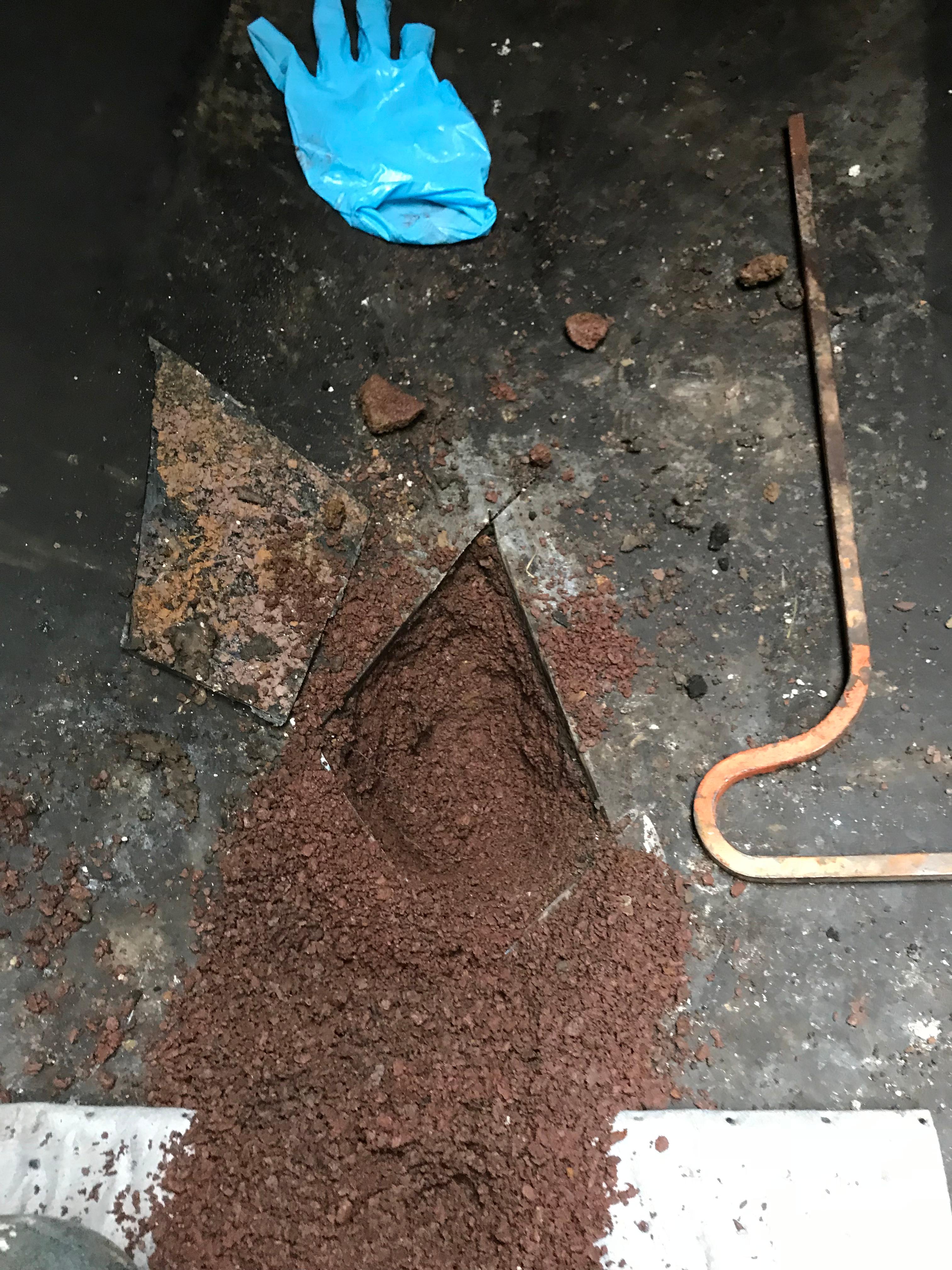 soil sampling below an oil tank