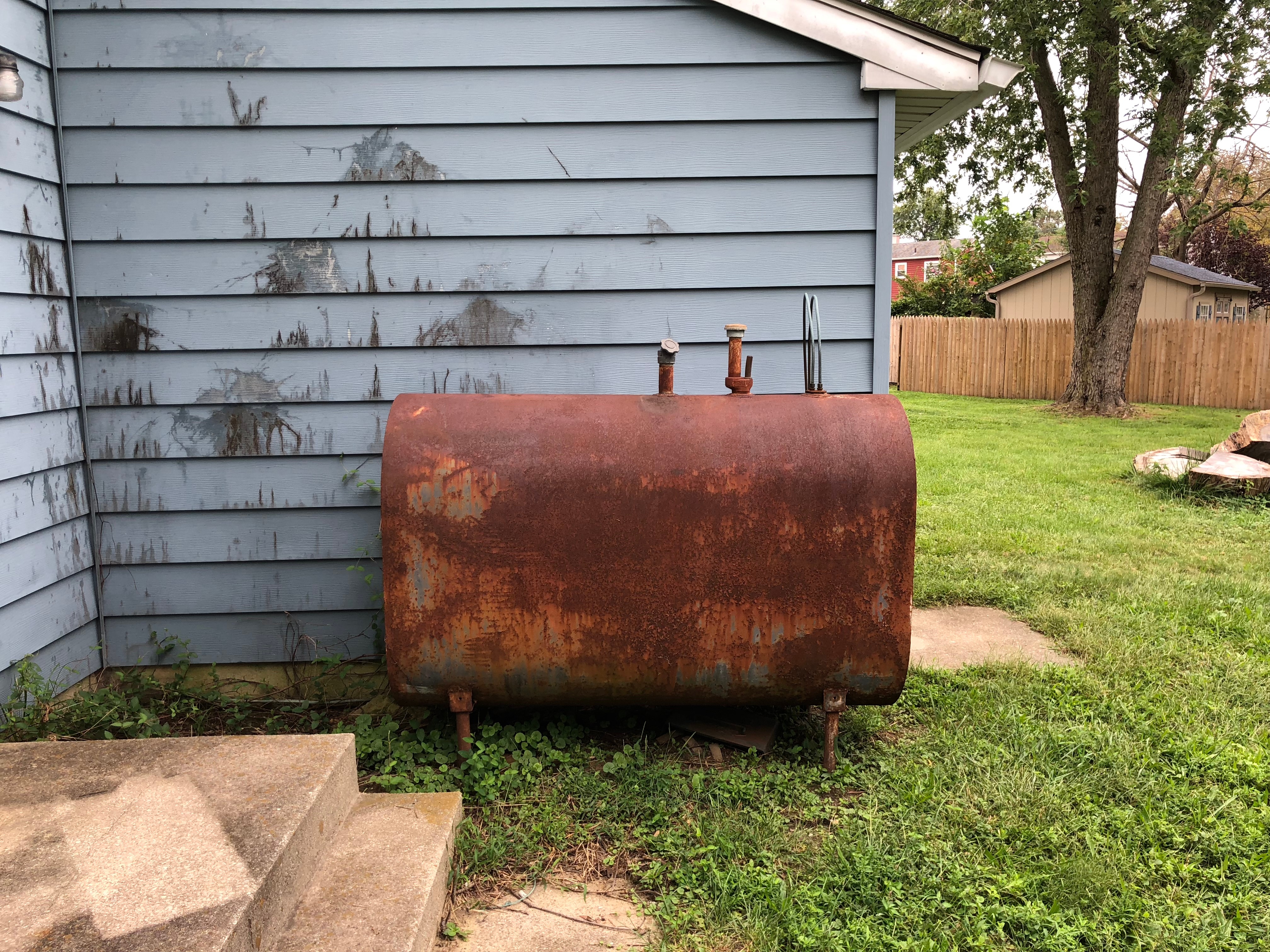 Above ground oil tank removal