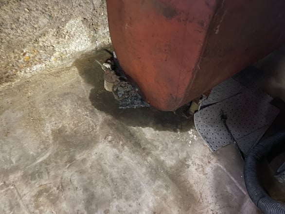leaking basement oil tank