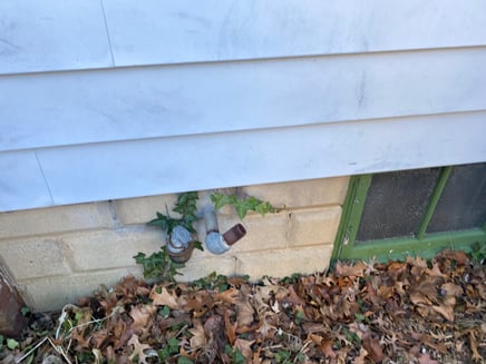 basement oil tank fill pipes