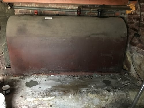 Leaking basement oil tank