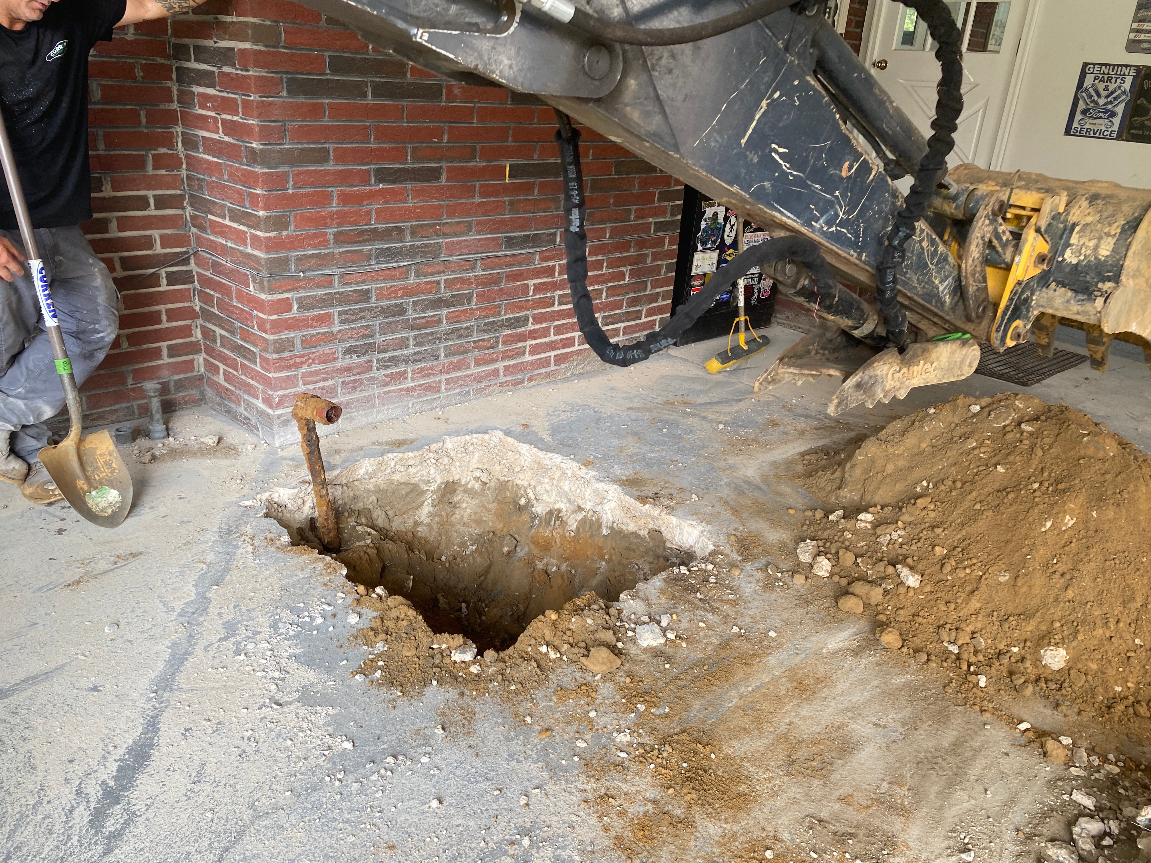 tank under addition to be closed in place