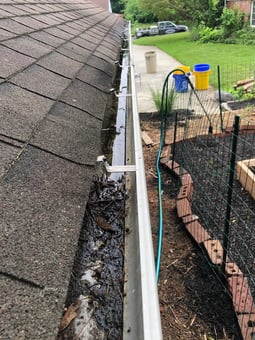 Gutters are popular breeding areas for mosquitoes