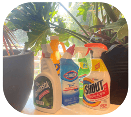 Cleaning supplies have harsh chemicals