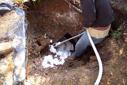 abandon an oil tank with foam