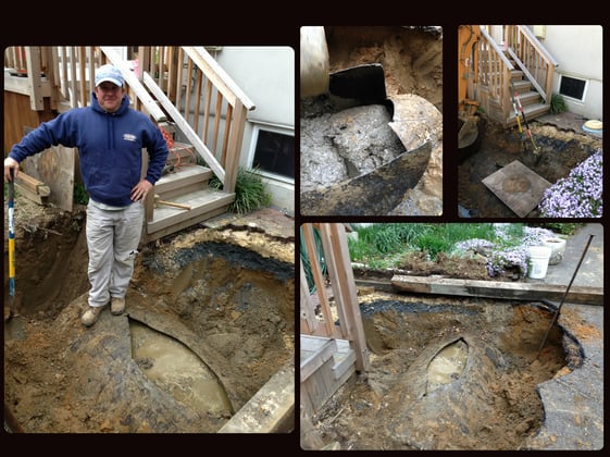 leaking filled in place oil tank