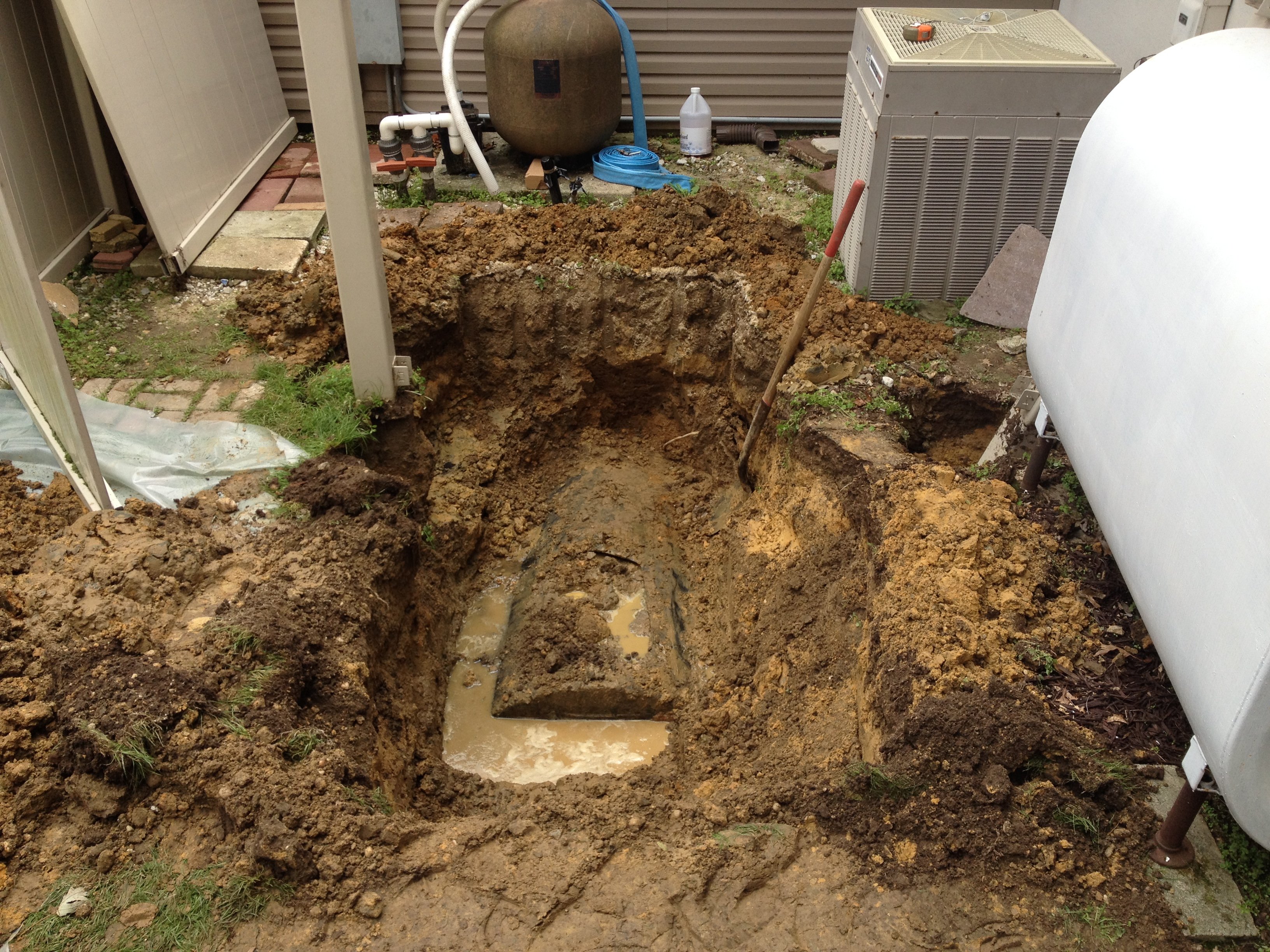 NJ Oil tank filled with sand