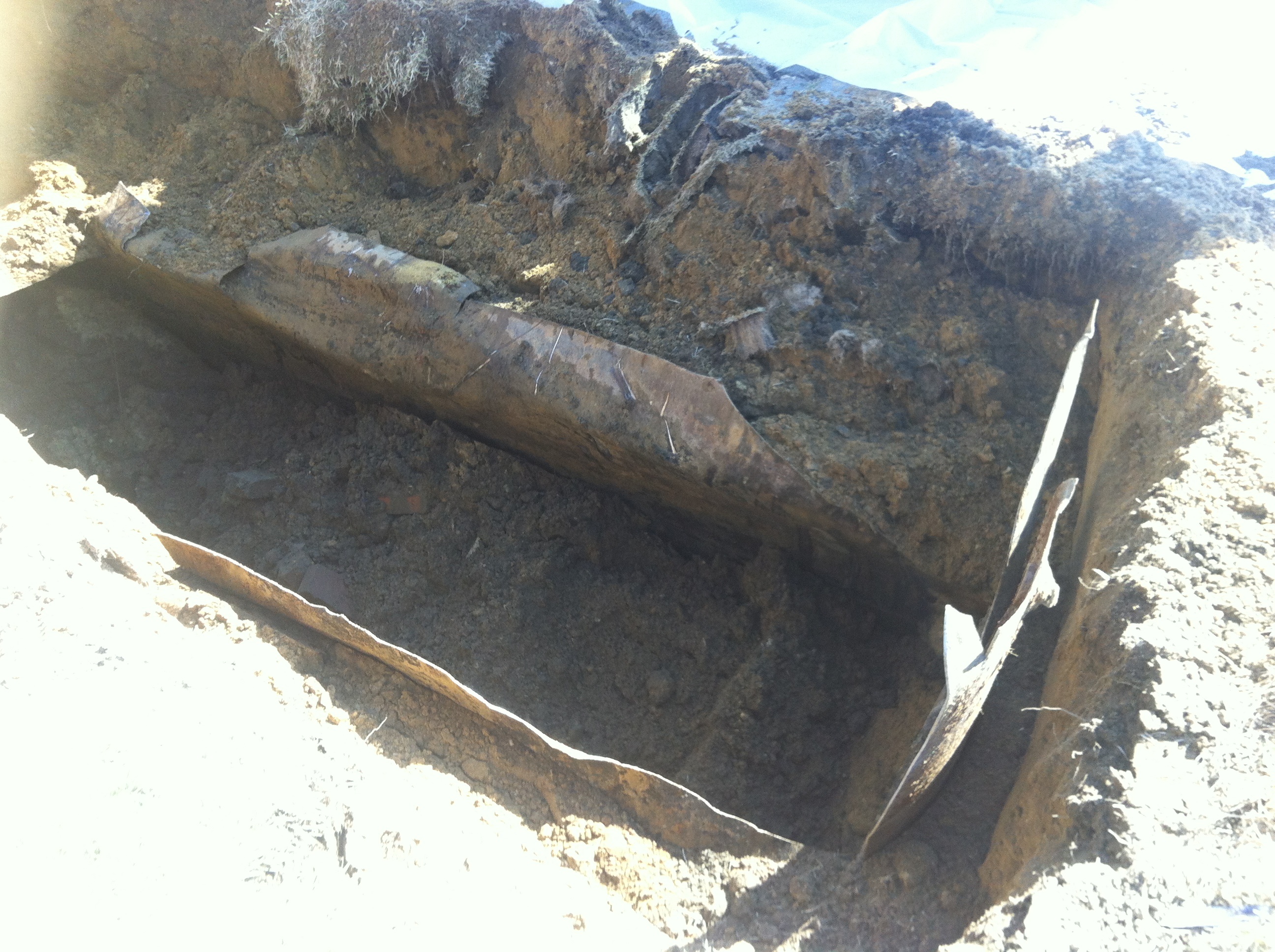 Oil Tank Excavated